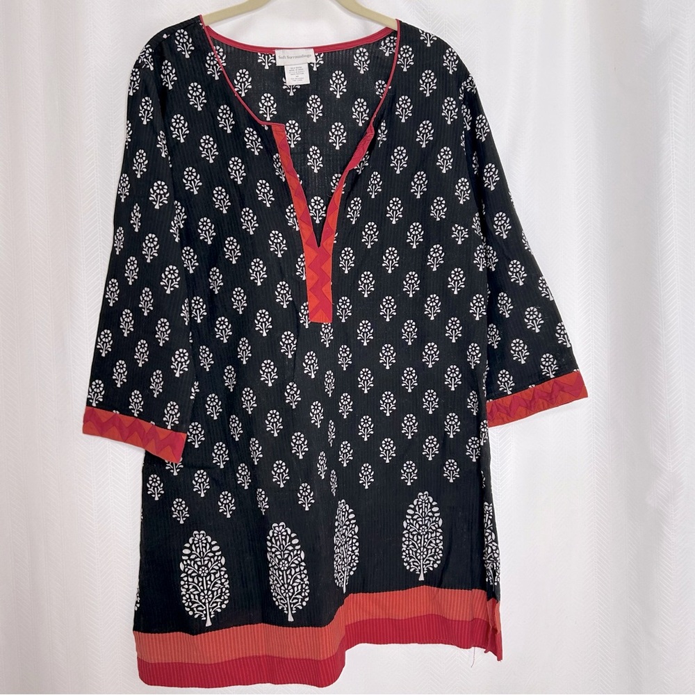 Soft Surroundings black tunic V neck size medium